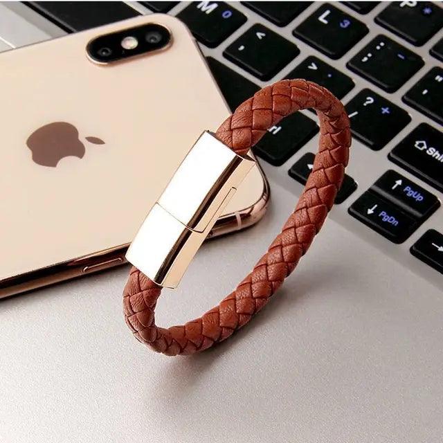 Pulseira Cabo de Carregamento USB - Cabo de Carregamento de Dados para iPhone e Samsung - ORIENTE PRIME