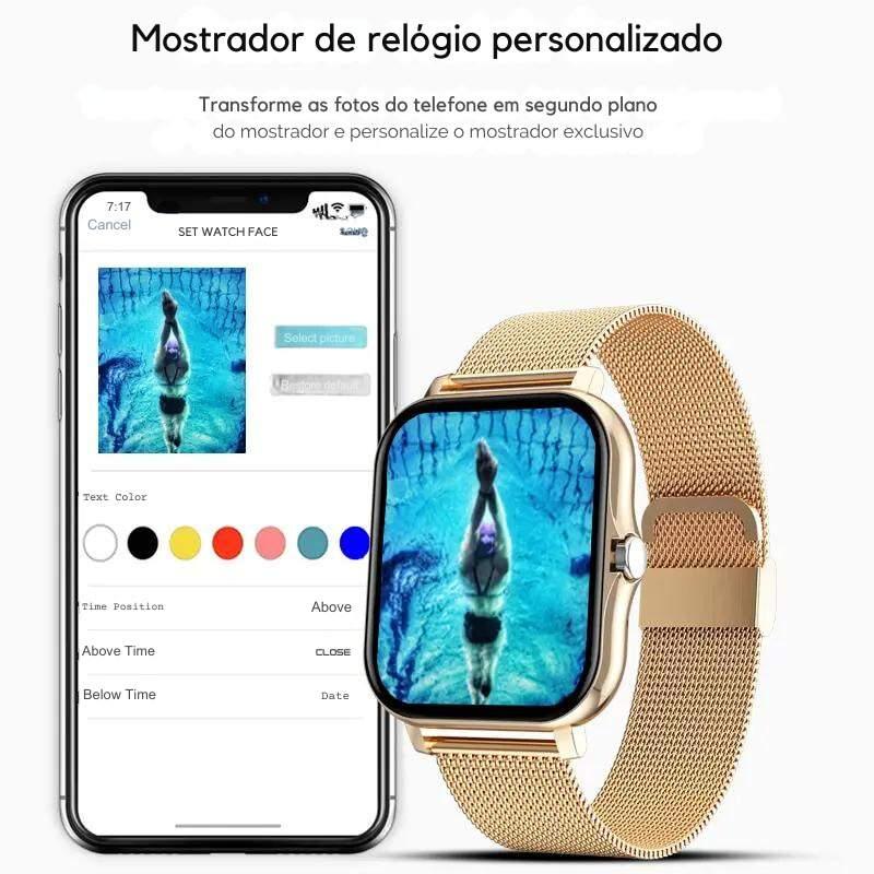 LIGE-Smartwatch Digital Touch Screen Relógio para Homens e Mulheres Esportivo, Fitness, Chamadas Bluetooth - ORIENTE PRIME