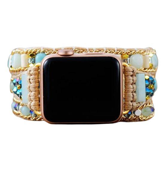 Pulseira Apple Watch com Miçangas Beadcraft Elegance: Estilo e Sofisticação - ORIENTE PRIME