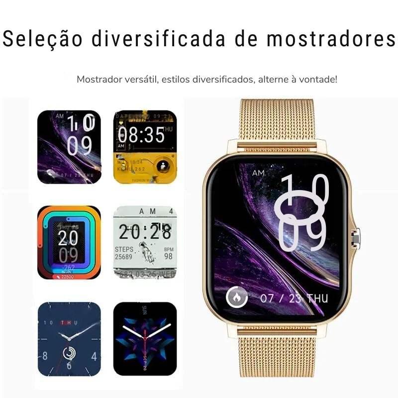 LIGE-Smartwatch Digital Touch Screen Relógio para Homens e Mulheres Esportivo, Fitness, Chamadas Bluetooth - ORIENTE PRIME