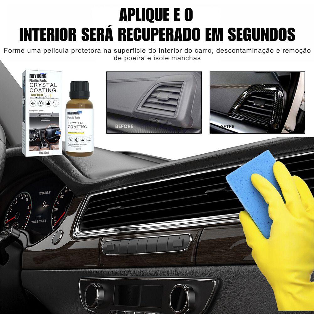 Restaurador de Plástico para Carros Fácil de Usar, Restauração de Peças de Plástico com Revestimento de Cristal, com Esponja e Longa Duração. - ORIENTE PRIME