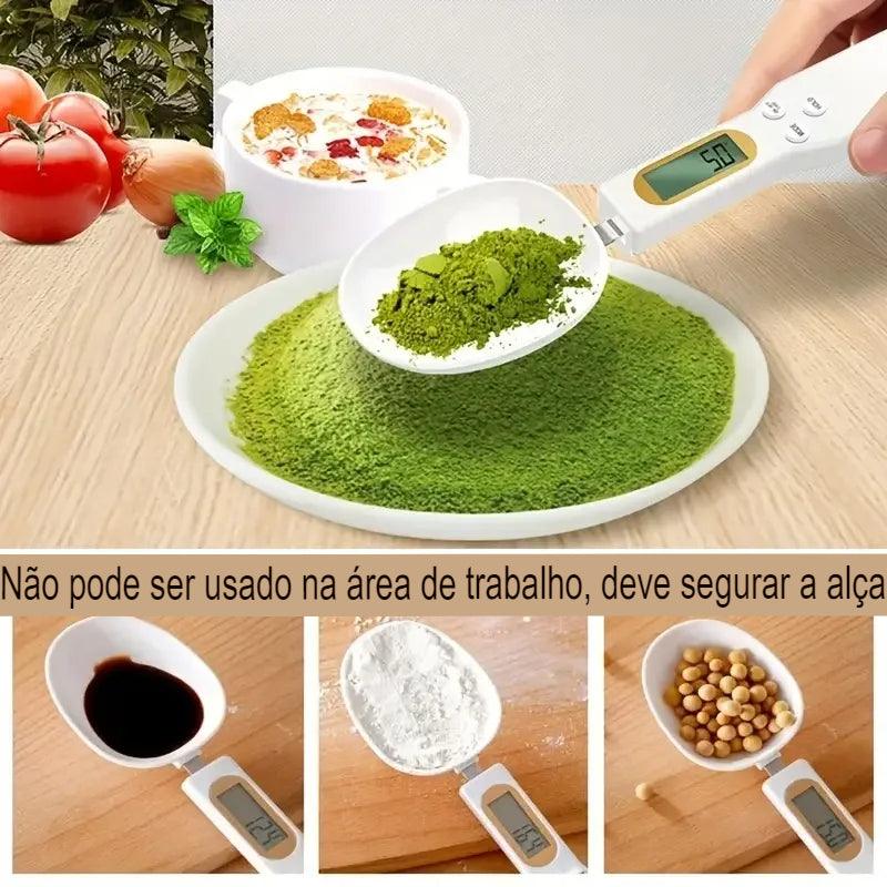 Balança de Cozinha Eletrônica com Medição Digital LCD, Mini Ferramenta para Leite, Café, Farinha, Colher - ORIENTE PRIME