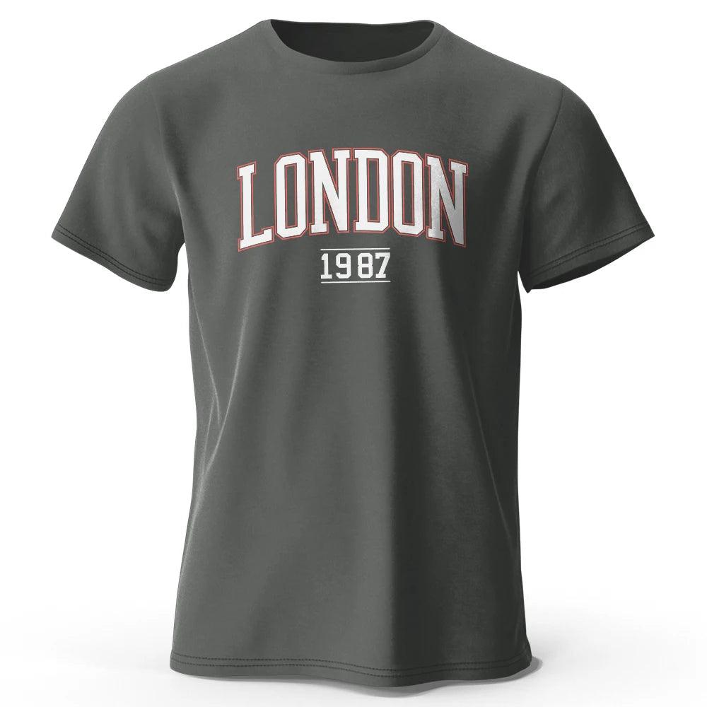 Camiseta Vintage London 1987: Moda Masculina Exclusiva e Confortável - ORIENTE PRIME