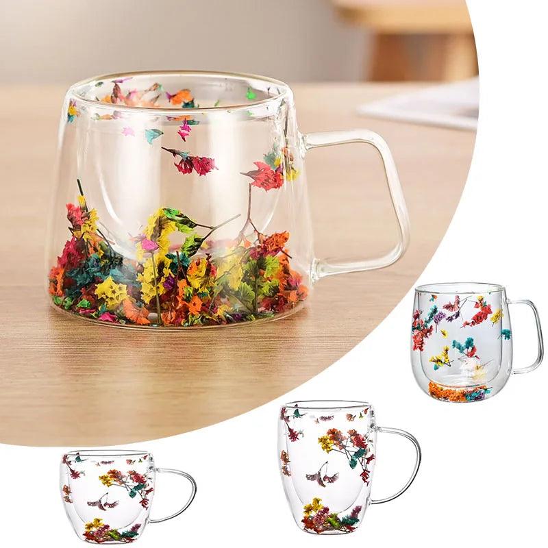 Caneca de Vidro Sofisticada com Isolamento para Café Expresso decorativo- 180ml 250ml 350ml 400ml - ORIENTE PRIME