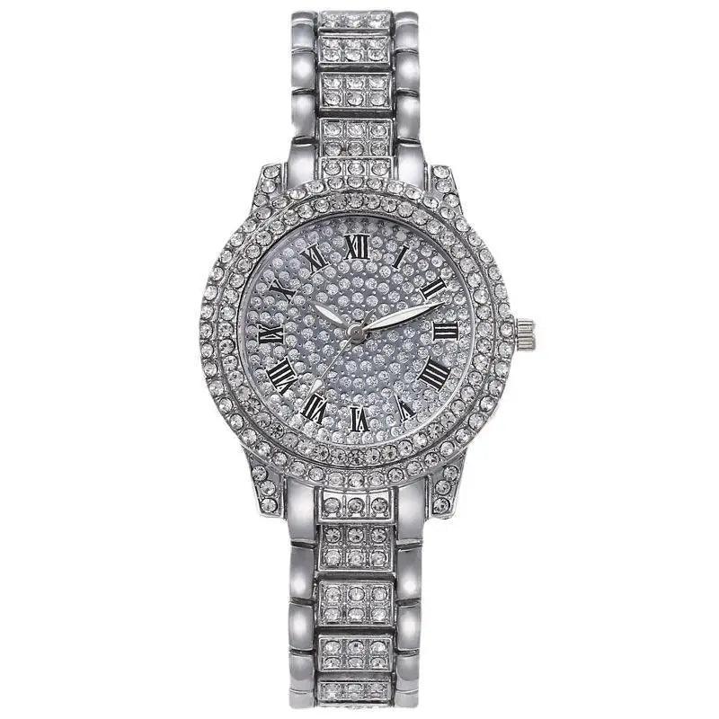 Relógio com Diamante Feminino, marca de luxo, casual, pulseira de cristal strass - ORIENTE PRIME