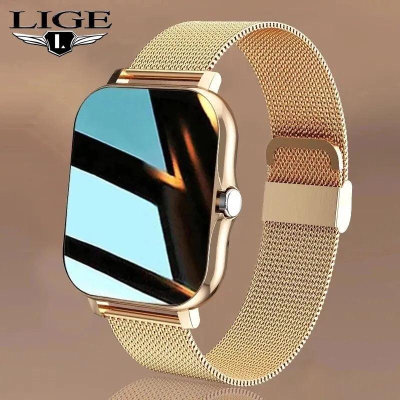 LIGE-Smartwatch Digital Touch Screen Relógio para Homens e Mulheres Esportivo, Fitness, Chamadas Bluetooth - ORIENTE PRIME