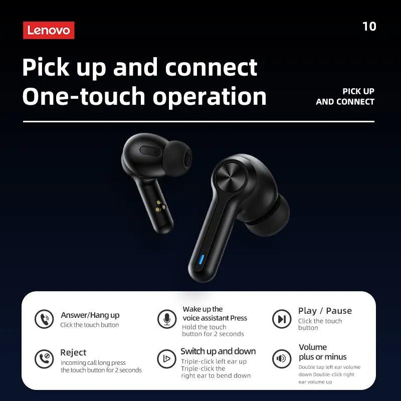 Lenovo LP3 Pro Earphones TWS Bluetooth 5.0 Wireless HIFI Music Headset Display 1200mAh Bateria - Fones de ouvido para jogos - ORIENTE PRIME