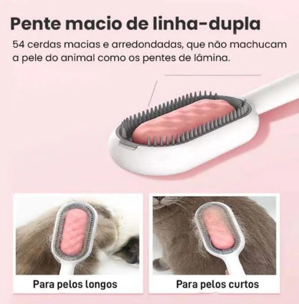 Escova Pet Multifuncional 3 em 1: Higiene e Cuidados Completos para seu Animal de Estimação - ORIENTE PRIME