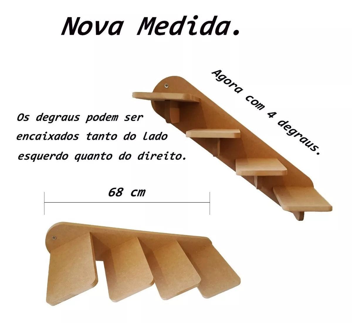 Escada de Parede para Gato com 4 Degraus: Acesso Fácil e Seguro para seu Pet - ORIENTE PRIME