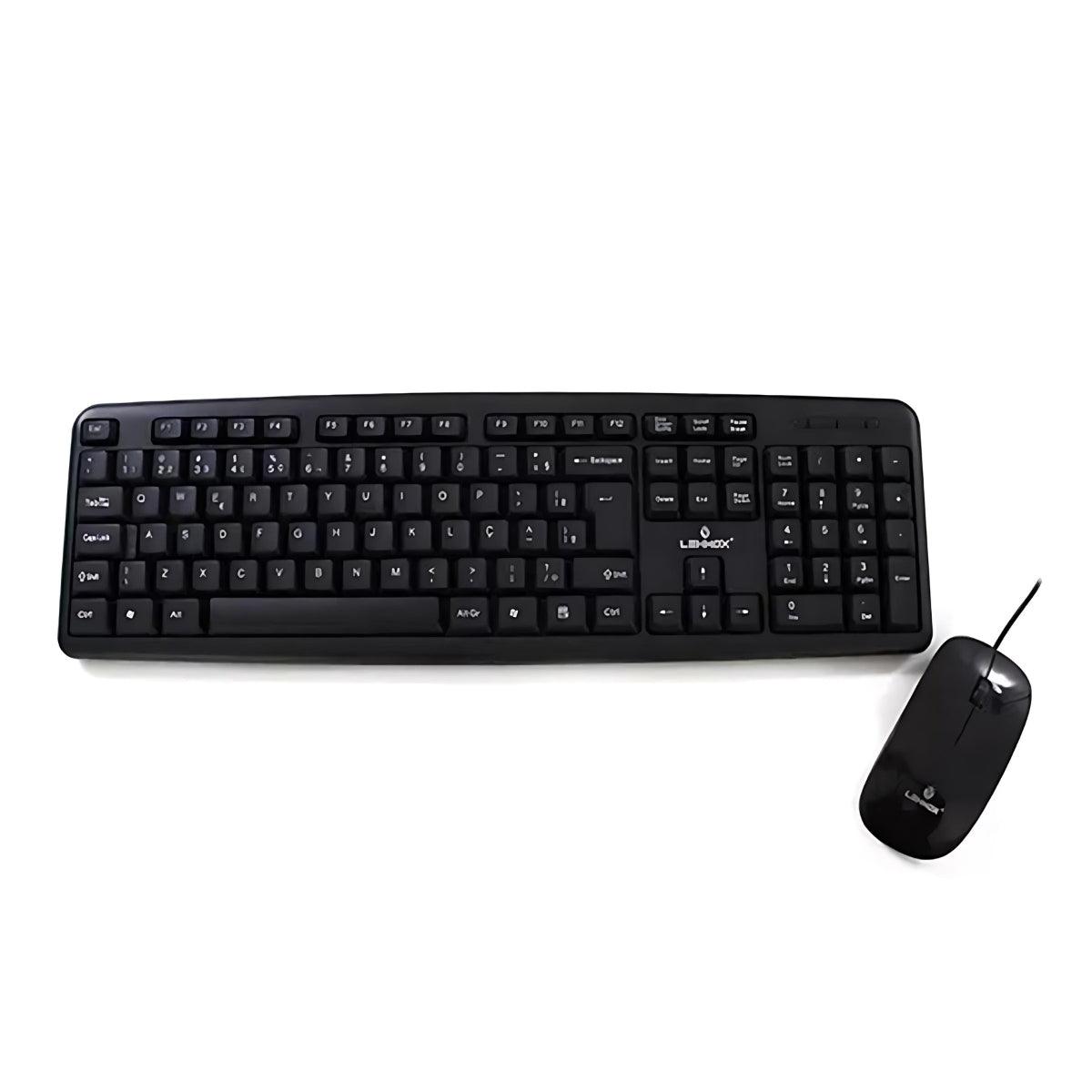 Kit Mouse e Teclado com Fio USB Lehmox Ajustável Informática - ORIENTE PRIME