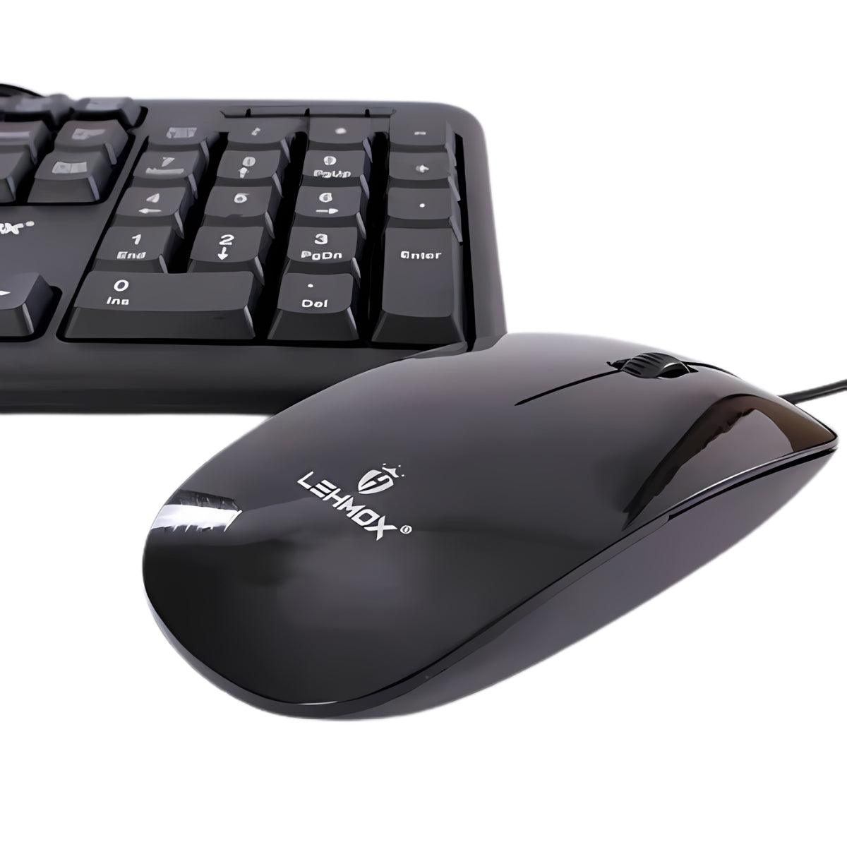 Kit Mouse e Teclado com Fio USB Lehmox Ajustável Informática - ORIENTE PRIME