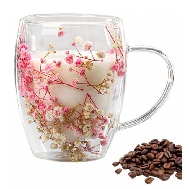 Caneca de Vidro Sofisticada com Isolamento para Café Expresso decorativo-350ml - ORIENTE PRIME